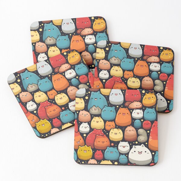 Item preview, Colorful Cat Galaxy - Cute Kitten Patterns designed and sold by inkArtistryfine.