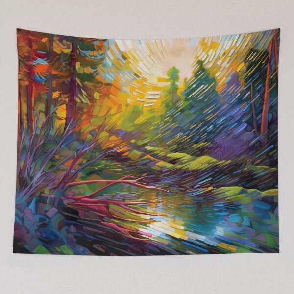 Item preview,  impressionistic autumn landscape designed and sold by Red Witch Art.