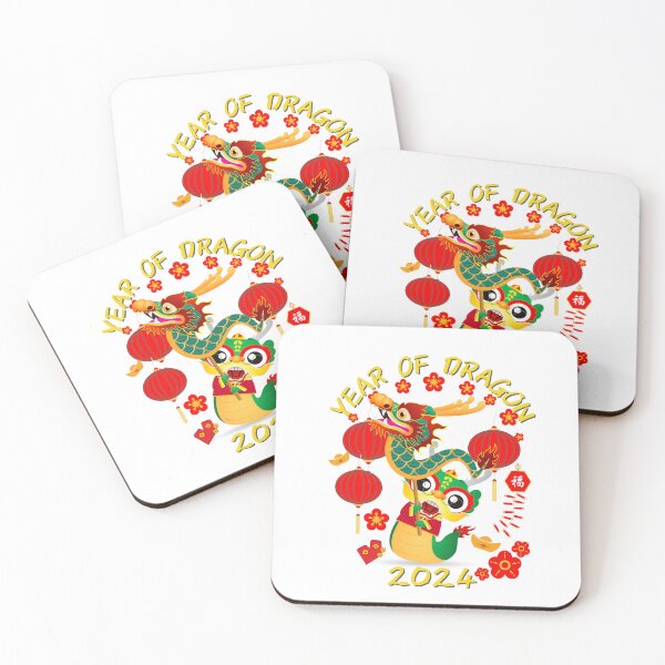 Item preview, Happy Chinese New Year : Year of Dragon 2024 - Cute Baby Dragon & Dragon Dancing designed and sold by kongju.