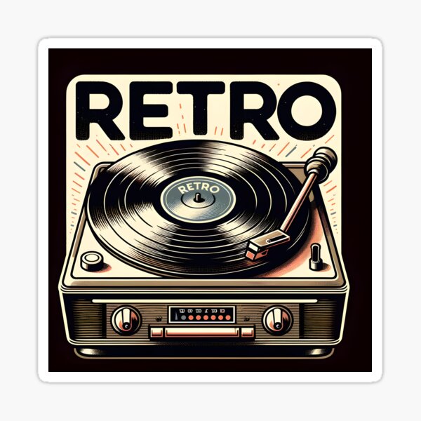 Item preview, Vintage Vinyl Player - Classic Turntable Design designed and sold by inkArtistryfine.