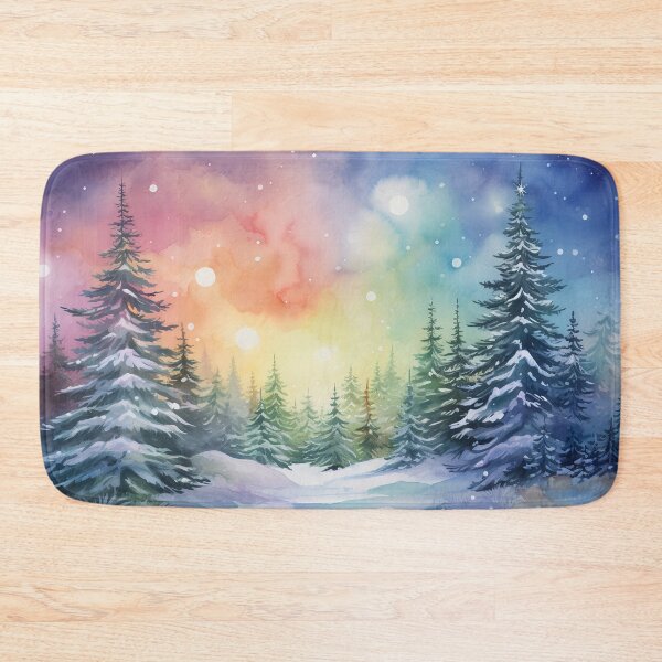 Item preview, Aurora borealis light landscape designed and sold by Red Witch Art.