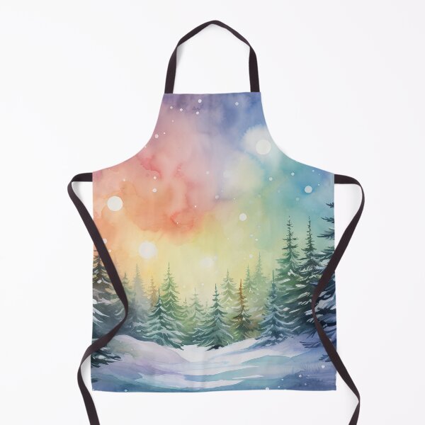 Item preview, Aurora borealis light landscape designed and sold by Red Witch Art.