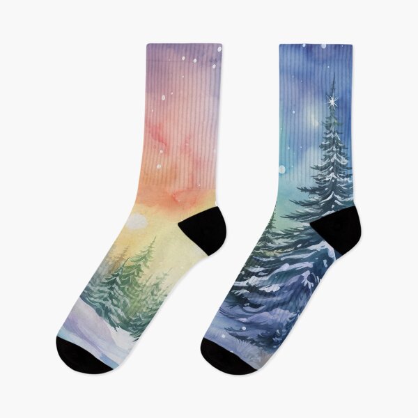 Item preview, Aurora borealis light landscape designed and sold by Red Witch Art.