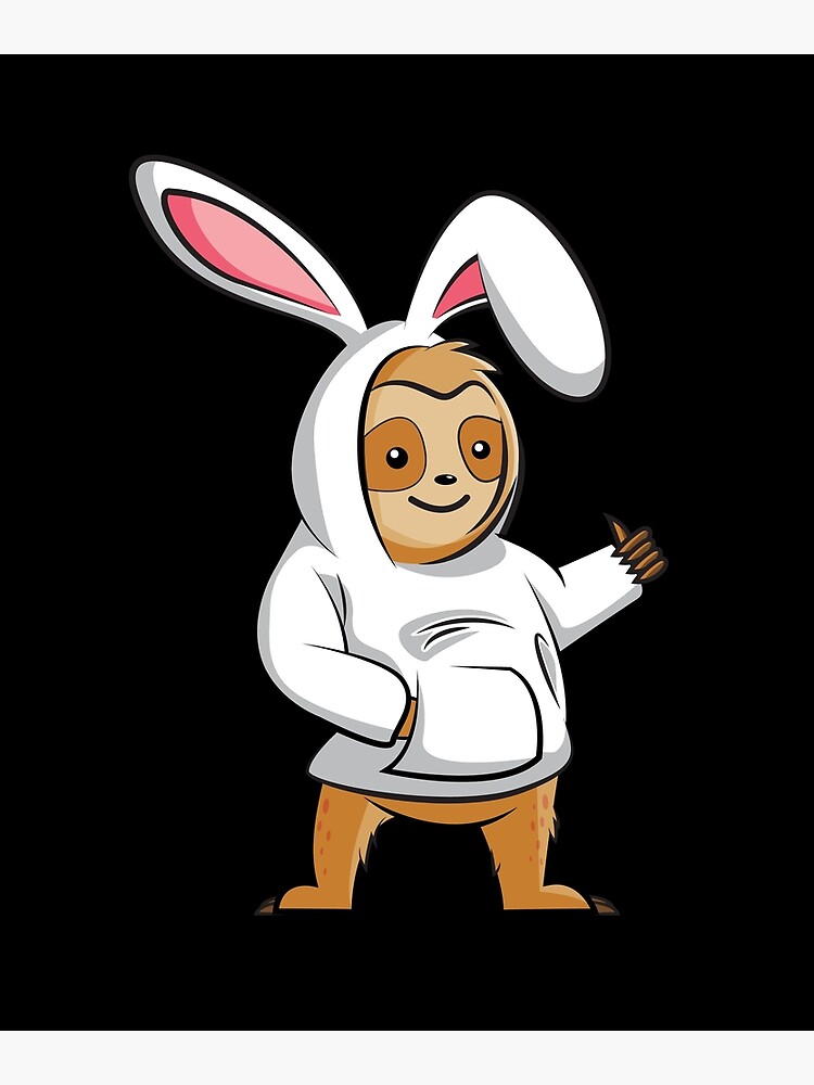 "Bunny Sloth Easter Sunday Gift Funny Sloth Shirt Happy Easter Day Lazy