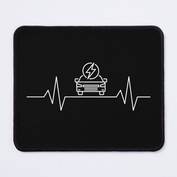 Item preview, EV Heartbeat ECG Pulse Line minimal outline design for passionate Electric Vehicle Driver designed and sold by venomousvector.