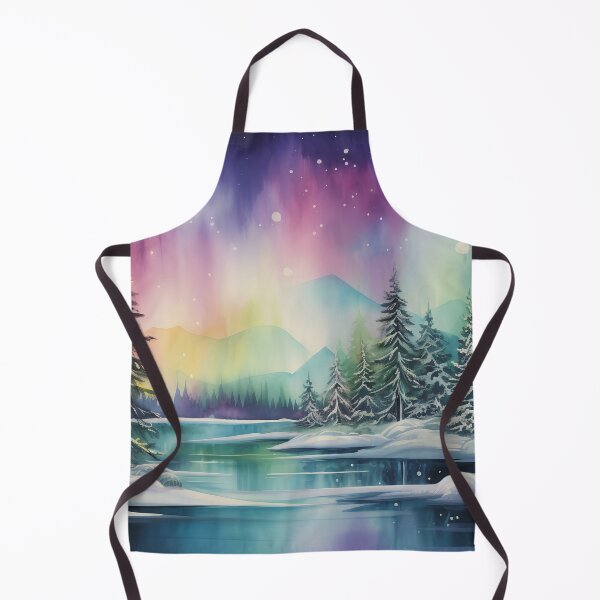 Item preview, Aurora borealis light landscape designed and sold by Red Witch Art.