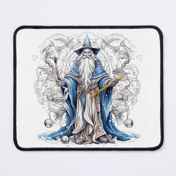 Item preview, Wild Wizard in a blue cloak designed and sold by liana campbell.