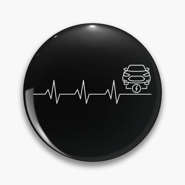 Item preview, Electric Vehicle Driver Heartbeat ECG Pulse Line minimal design for EV Driver designed and sold by venomousvector.
