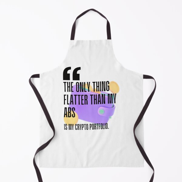 Item preview, The only thing flatter than my abs is my crypto portfolio. white background. designed and sold by Mechanical-Artt.