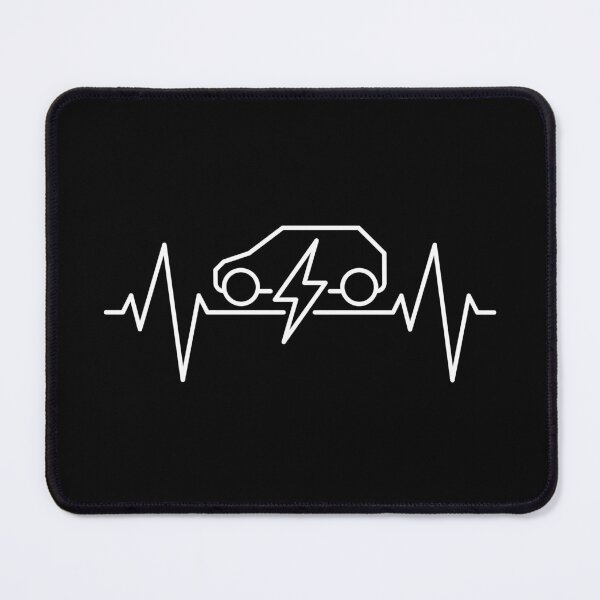 Item preview, Electric Car Lover Heartbeat EKG Pulse Line outline design designed and sold by venomousvector.