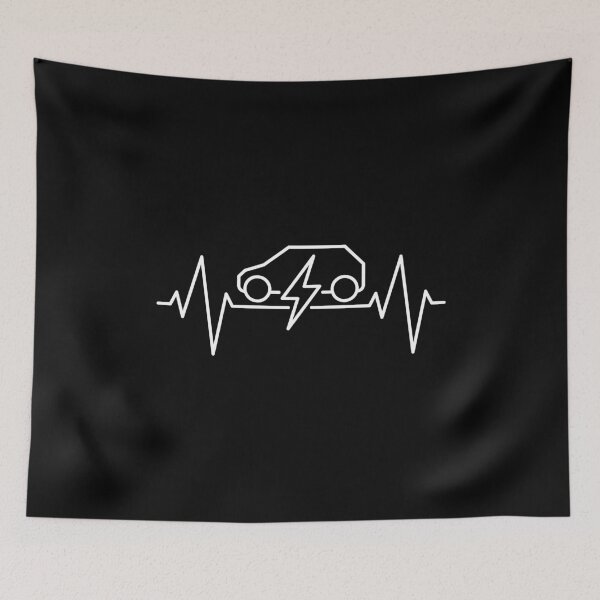 Item preview, Electric Car Lover Heartbeat EKG Pulse Line outline design designed and sold by venomousvector.