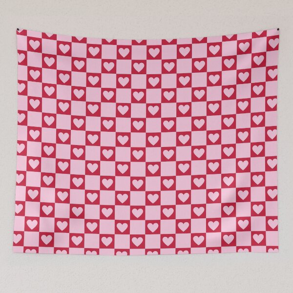 Item preview, Hearts Checkers Red adn Pink designed and sold by skpersephone.