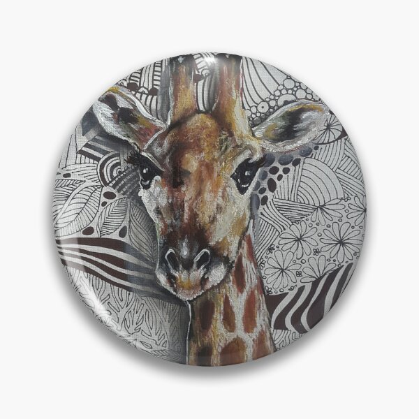 Item preview, Giraffe Portrait with Zendoodles designed and sold by Cherie Roe Dirksen.