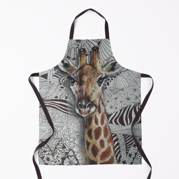 Item preview, Giraffe Portrait with Zendoodles designed and sold by Cherie Roe Dirksen.