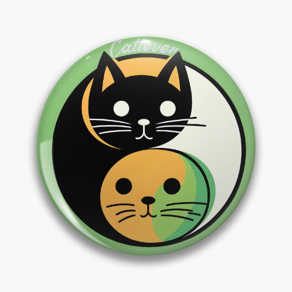 Item preview, Yin Yang Cats - Balance in Feline Harmony designed and sold by inkArtistryfine.