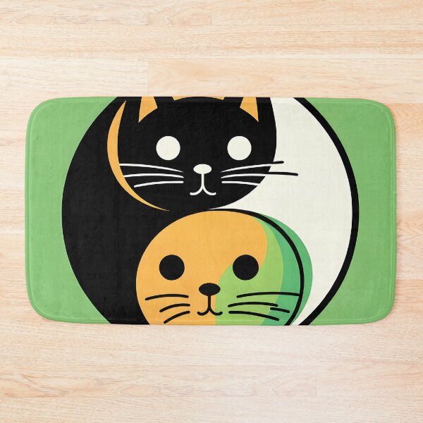 Item preview, Yin Yang Cats - Balance in Feline Harmony designed and sold by inkArtistryfine.