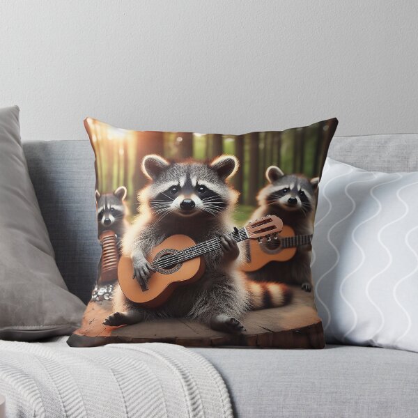 Item preview, Racoons Playing Guitar - Funny Guitar Racoons designed and sold by peanut tee.