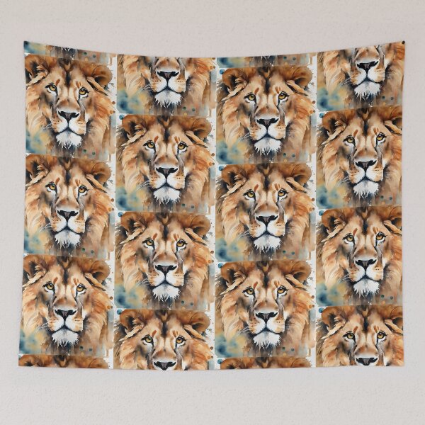 Item preview, Somewhat goofy lion's look in watercolor designed and sold by kreativeadern.