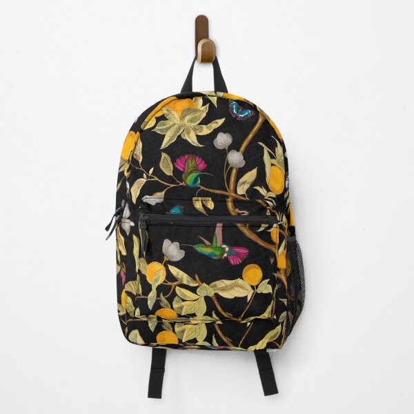 Item preview, Hummingbirds, lemons and bugs in black designed and sold by Delinda Graphic Studio.