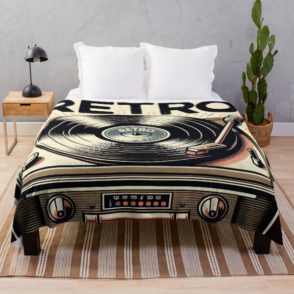 Item preview, Vintage Vinyl Player - Classic Turntable Design designed and sold by inkArtistryfine.