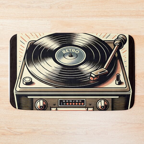 Item preview, Vintage Vinyl Player - Classic Turntable Design designed and sold by inkArtistryfine.