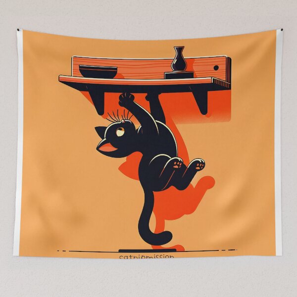 Item preview, Catastrophic Misstep - Comical Feline Antics designed and sold by inkArtistryfine.