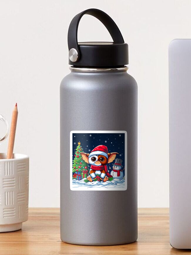 Thumbnail 1 of 3, Sticker, Christmas Gizmo Pixel Art designed and sold by djspacegr.