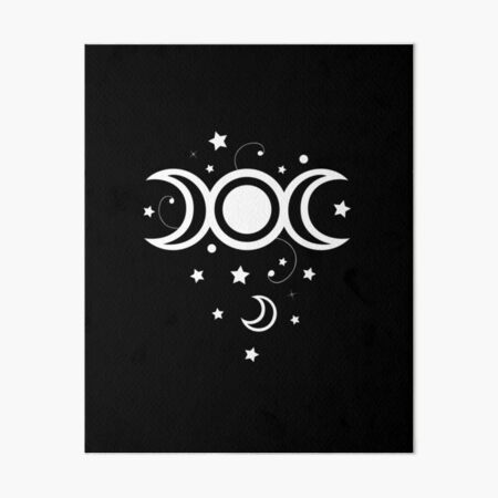 Triple Moon mit Sternen. Galeriedruck