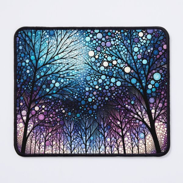 Item preview, Mystical Night Forest - Cosmic Tree Artwork designed and sold by inkArtistryfine.