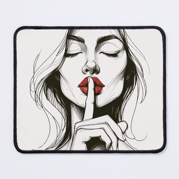Item preview, Finger on Lips - Dont Speak To Me Girl - Line Art designed and sold by LineArtByLovi.
