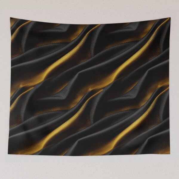 Item preview, Black & Yellow Carbon Drapery designed and sold by Quark-Up-Fiber.