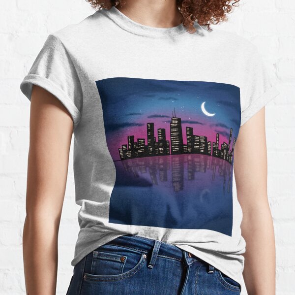 Aperçu de l'œuvre Gratte-ciel Citylight Nuit créée et vendue par ART SIFA.