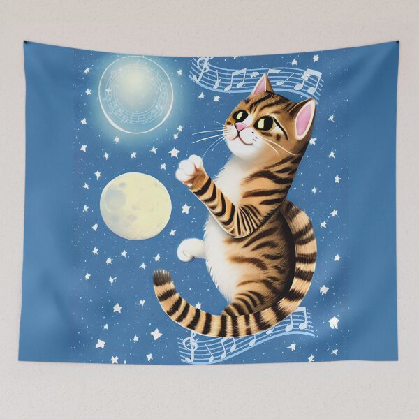 Item preview, cat in space designed and sold by Artbellachi.