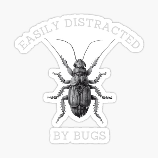 Aperçu de l'œuvre Facilement distrait par les bugs créée et vendue par FreshArtFusion.