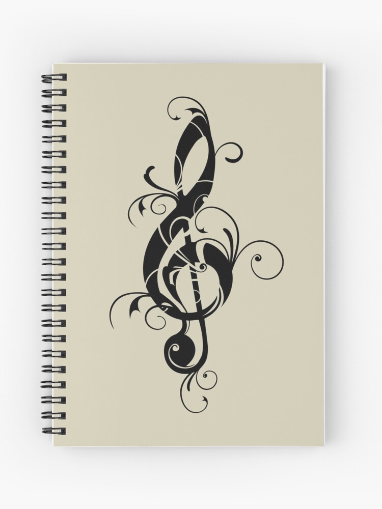 Clef Treble Clef Music Note Musician Festival Choir Band Spiral Notebook By Boom Art Redbubble