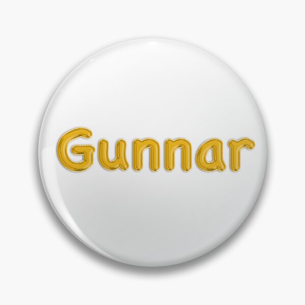 Artikelvorschau, Goldenes Ballon-Gunnar-Namensschild entworfen und verkauft von NormadWorld.