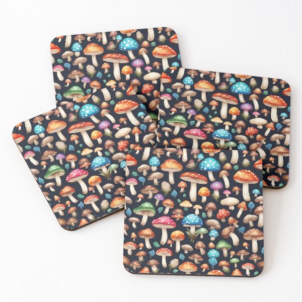 Item preview, Marvelous Christmas Mushroom Pattern designed and sold by DigiDreamyArt.