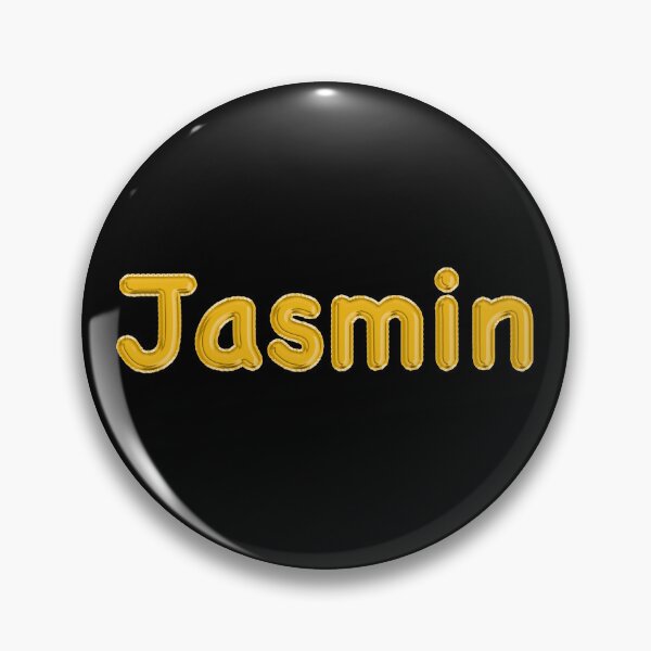 Artikelvorschau, Goldenes Ballon-Namensschild Jasmin – (Schwarz) entworfen und verkauft von NormadWorld.