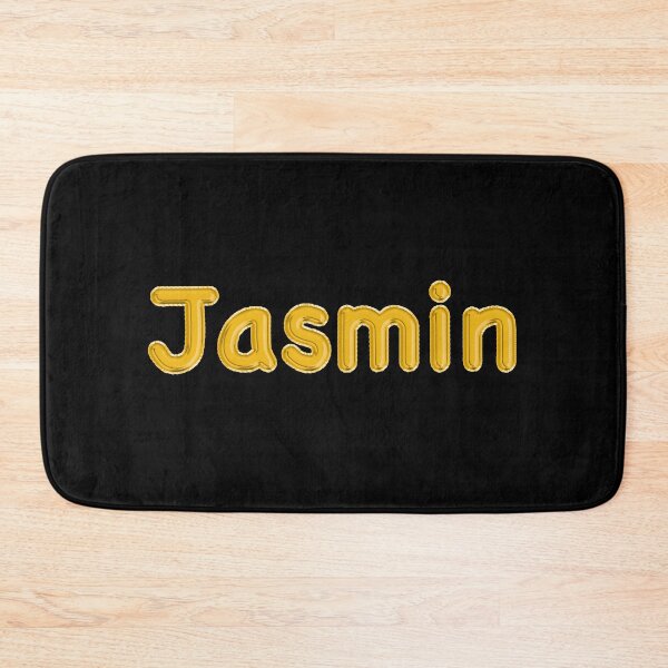 Artikelvorschau, Goldenes Ballon-Namensschild Jasmin – (Schwarz) entworfen und verkauft von NormadWorld.