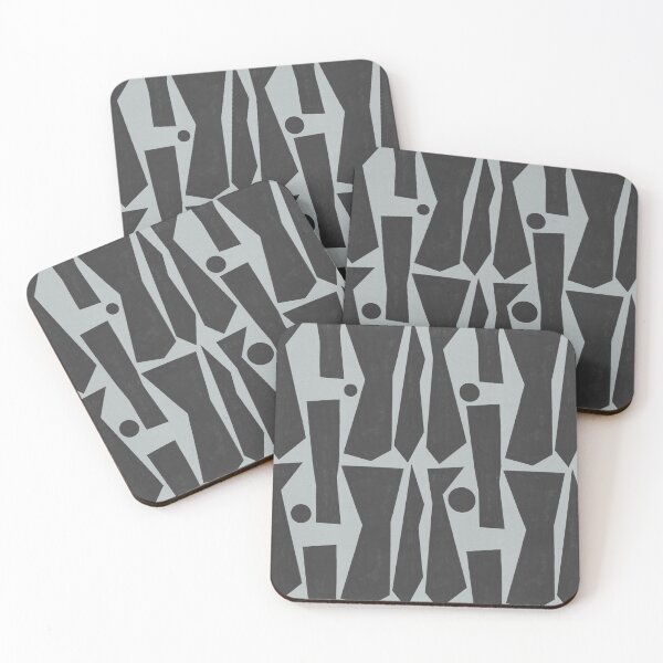 Item preview, Geometric black grey pattern designed and sold by janedrawsthings.
