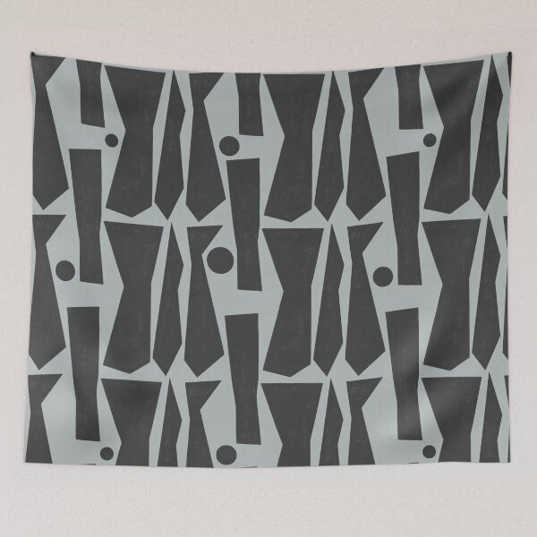 Item preview, Geometric black grey pattern designed and sold by janedrawsthings.