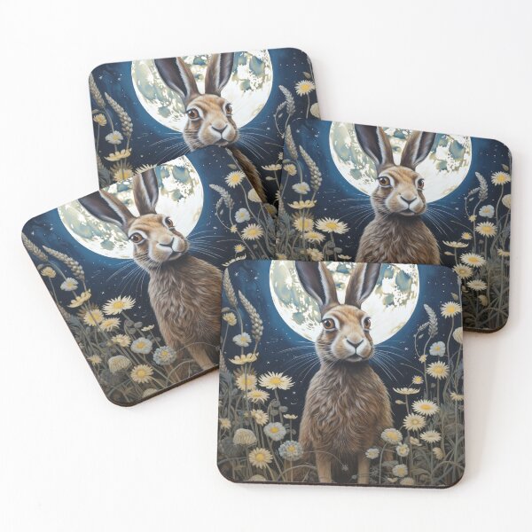 Item preview, Hare, Pagan Hare, Pagan Art, Moon, Animal,  designed and sold by thewandswant.