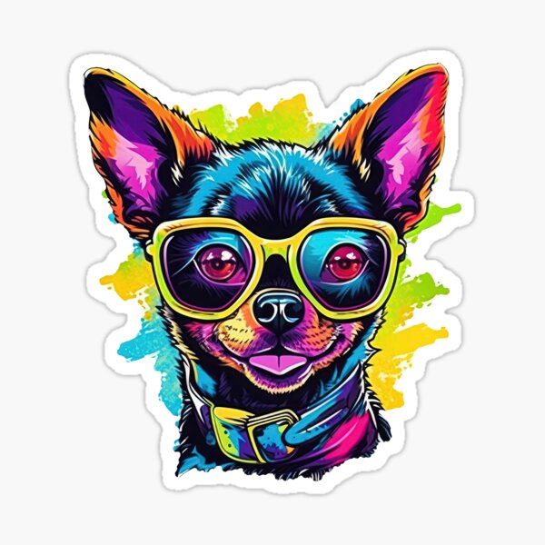 Item preview, Cool Chihuahua dog with ski goggles, snowboard goggles, mountain bike goggles designed and sold by WallGemsArt.