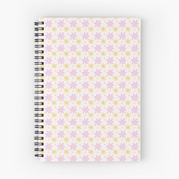 Item preview, Retro inspired yellow and purple daisy pattern designed and sold by LVPRINTS.