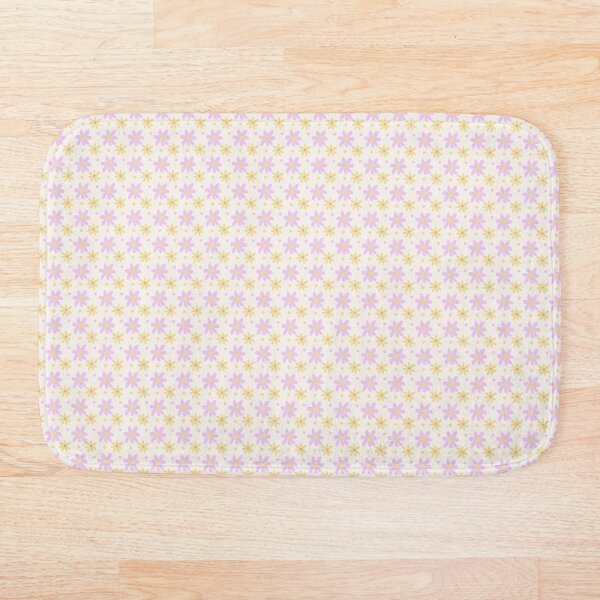 Item preview, Retro inspired yellow and purple daisy pattern designed and sold by LVPRINTS.