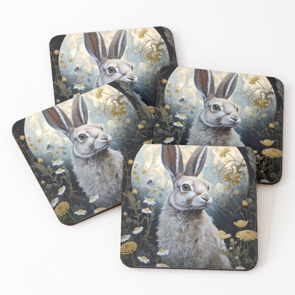 Item preview, Hare, Pagan Hare, Pagan Art, Moon, Animal,  designed and sold by thewandswant.