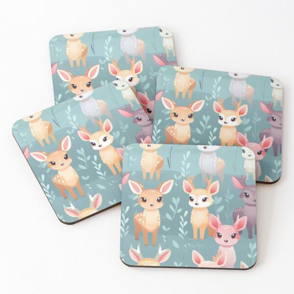 Item preview, Cute Pastel Deers Patturn designed and sold by PigmeArt.