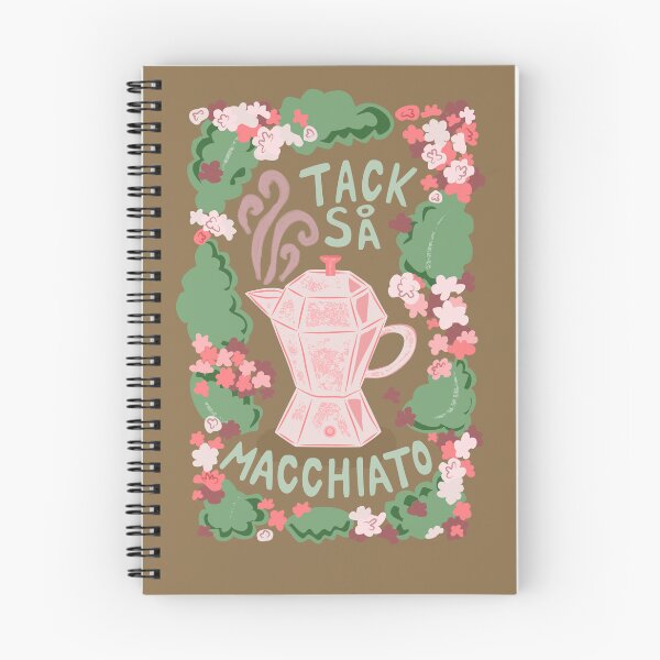 Item preview, Tack så macchiato - kalanchoe blommor, espresso - brown, pink designed and sold by Ingrid Poole.