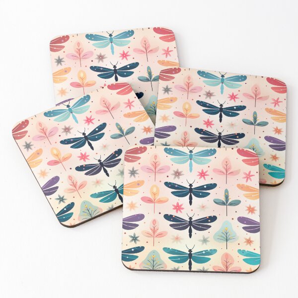 Item preview, Cute Pastel Dragonflies Patturn designed and sold by PigmeArt.