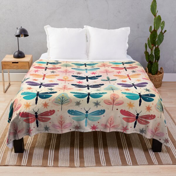 Item preview, Cute Pastel Dragonflies Patturn designed and sold by PigmeArt.